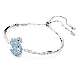 Le Bracelet Swarovski, Iconic Swan Cygne, Bleu, Métal rhodié, 5660595