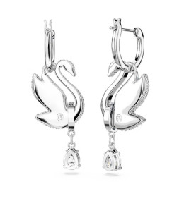 Boucles d'oreilles pendantes Swarovski, Iconic Swan Cygne, Bleues, Métal rhodié, 5512577