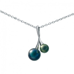 Collier pendentif Epure argent 925/1000, perles de Tahiti IZA B EP-025-PEN