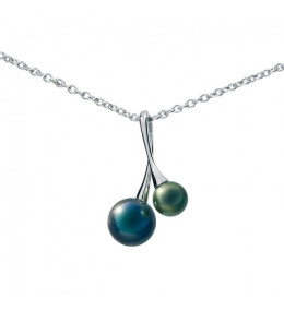 Collier pendentif Epure argent 925/1000, perles de Tahiti IZA B EP-025-PEN