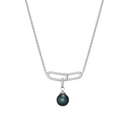 Le Collier Archipel argent 925/1000, perle de Tahiti et diamants et diamants IZA B FEZ19N012HP