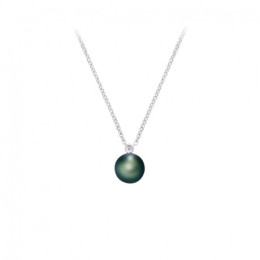 Collier Epure argent 925/1000, perle de Tahiti et diamant IZA B FEZ21N001HP