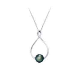 Le Collier ondine argent 925/1000, perle de Tahiti et diamants IZA B FEZ21N005HP