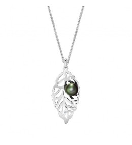 Le Collier Flore argent 925/1000, et perle de Tahiti et diamants IZA B, FEZ19N014HP