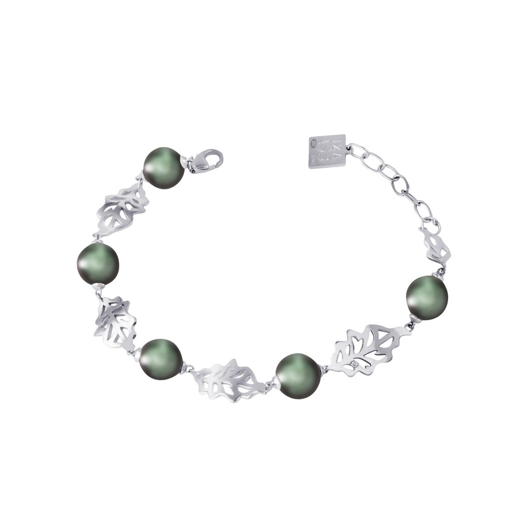 Le Bracelet Flore argent 925/1000, et perle de Tahiti et diamants IZA B, FEZ21B001HP