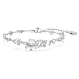 Le Bracelet Swarovski, Gema Tailles variées, Fleur, Blanc, Métal rhodié, 5644687