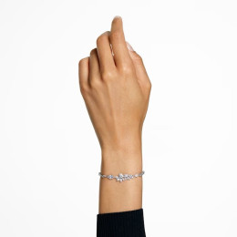 Le Bracelet Swarovski, Gema Tailles variées, Fleur, Blanc, Métal rhodié, 5644687