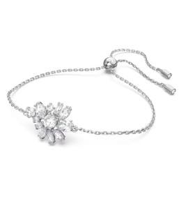 Le Bracelet Swarovski, Gema Tailles variées, Fleur, Blanc, Métal rhodié, 5644684