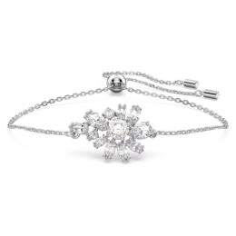 Le Bracelet Swarovski, Gema Tailles variées, Fleur, Blanc, Métal rhodié, 5644684