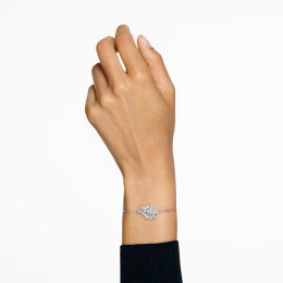 Le Bracelet Swarovski, Gema Tailles variées, Fleur, Blanc, Métal rhodié, 5644684