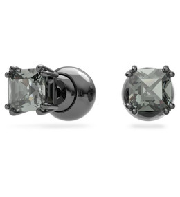 Les Boucles d'oreilles , Swarovski, Millenia Taille Carré, Noires, Métal plaqué ruthénium, 5642511
