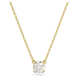 Le Collier Pendentif Swarovski, Constella Coupe ronde, Blanc, Placage de ton or 5636703
