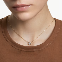 Le Collier Pendentif Swarovski, Constella Coupe ronde, Blanc, Placage de ton or 5636703