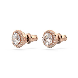 Les Boucles d'oreilles Swarovski, Constella Coupe ronde, Pavé, Blanches, Métal doré rose, 5636275