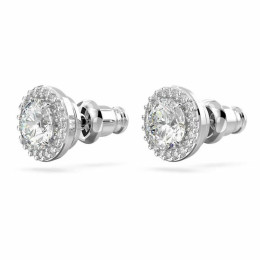 Les Boucles d'oreilles Swarovski Constella Coupe ronde, Pavé, Blanches, Métal rhodié 5636269