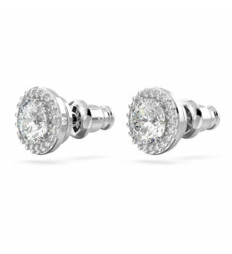 Les Boucles d'oreilles Swarovski Constella Coupe ronde, Pavé, Blanches, Métal rhodié 5636269