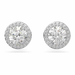 Les Boucles d'oreilles Swarovski Constella Coupe ronde, Pavé, Blanches, Métal rhodié 5636269
