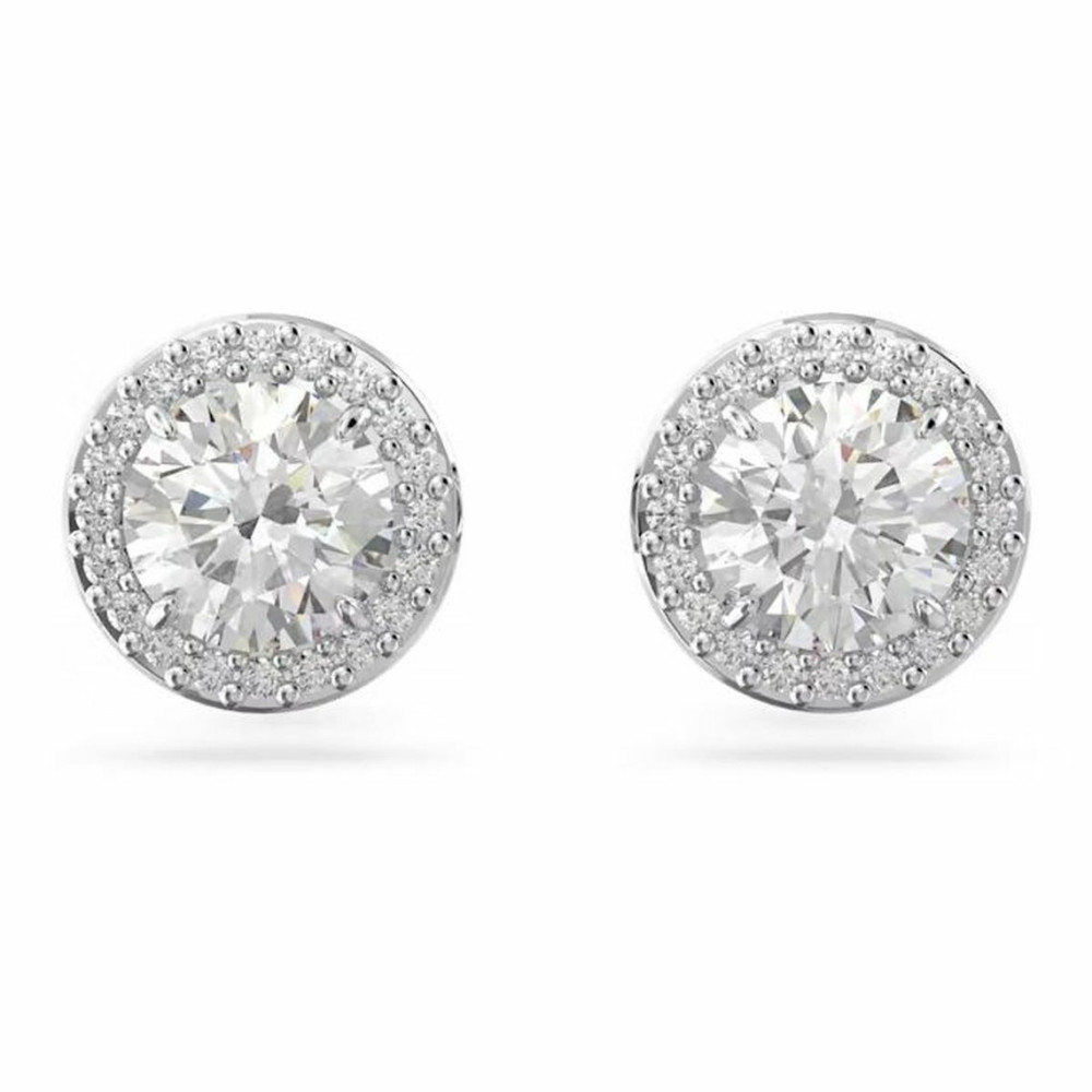 Les Boucles d'oreilles Swarovski Constella Coupe ronde, Pavé, Blanches, Métal rhodié 5636269