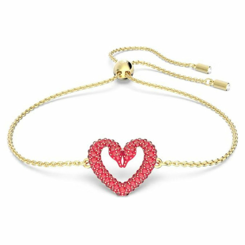 Le Bracelet Swarovski, Una Cœur, Petit, Rouge, Placage de ton or, 5634724