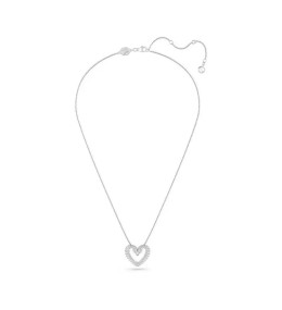 Le Collier Pendentif Swarovski, Una Cœur, Petit, Blanc, Métal rhodié 5625533