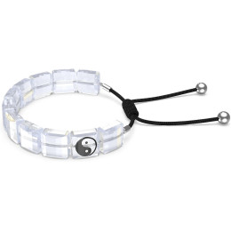 Le Bracelet Swarovski, Letra Yin Yang, Blanc, Métal rhodié 5614979