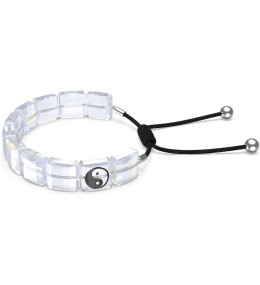 Le Bracelet Swarovski, Letra Yin Yang, Blanc, Métal rhodié 5614979