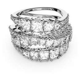 Bague Swarovski, Twist Wrap, blanc, métal rhodié, 5584650