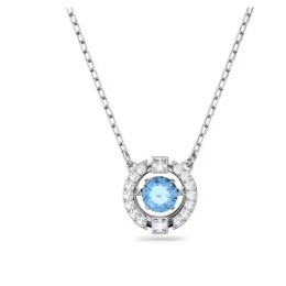collier-swarovski-sparkling-dance-rond-bleu-metal-rhodie-swarovski-5279425
