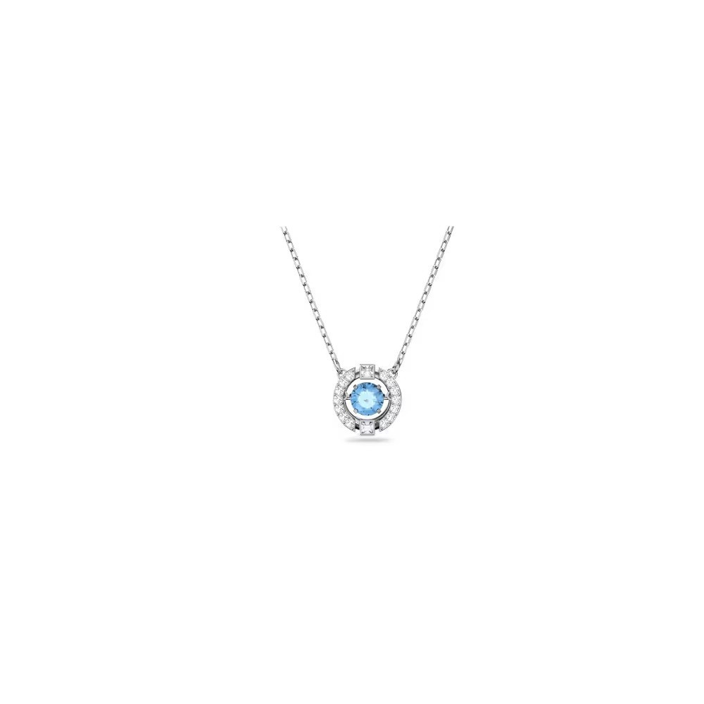 collier-swarovski-sparkling-dance-rond-bleu-metal-rhodie-swarovski-5279425