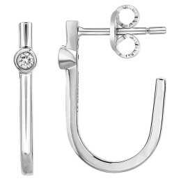 Boucles d'oreilles Argent 925/1000, La Garçonne Diamant, 20400011