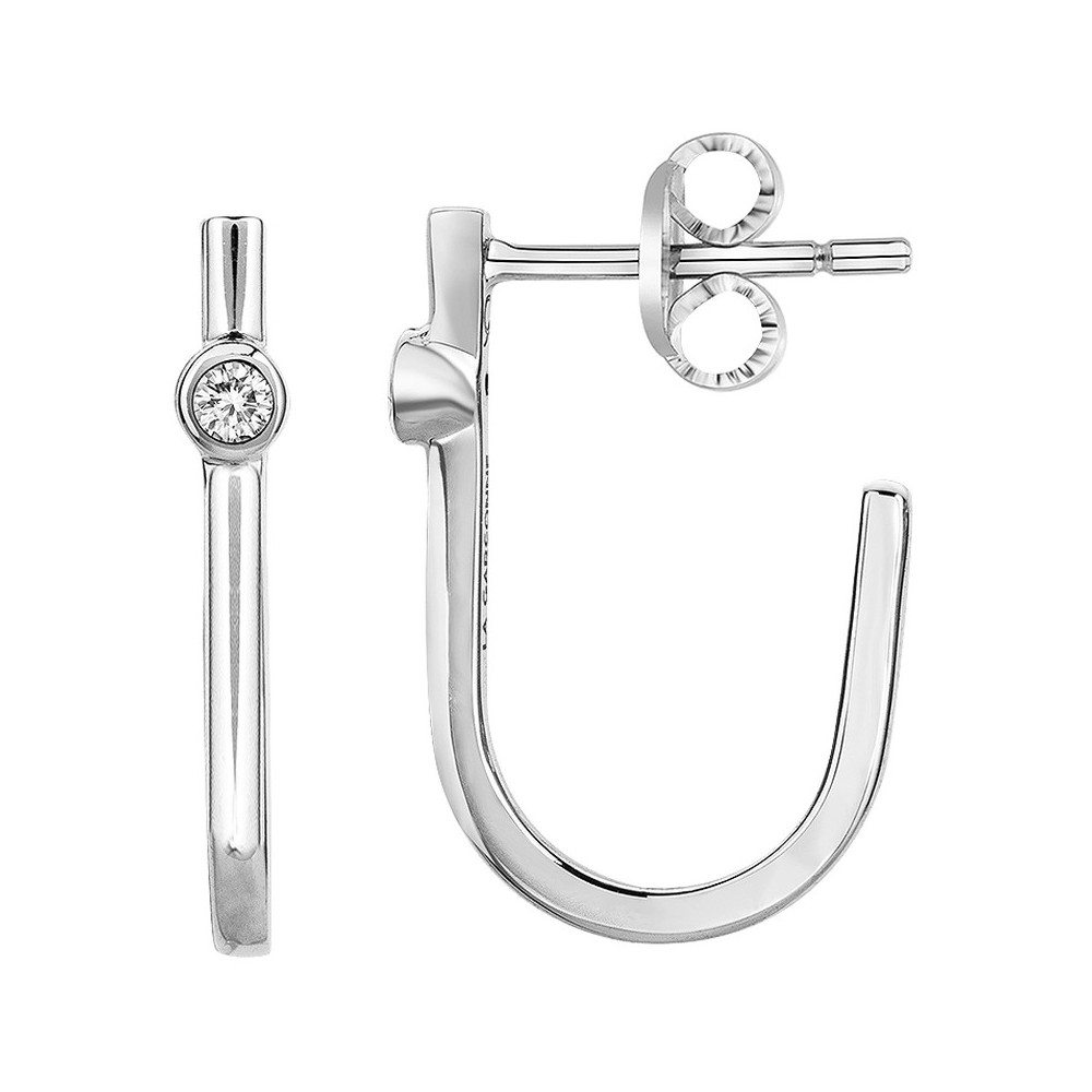 Boucles d'oreilles Argent 925/1000, La Garçonne Diamant, 20400011