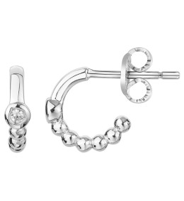 Boucles d'oreilles Argent 925/1000, La Garçonne Diamant, 20400008