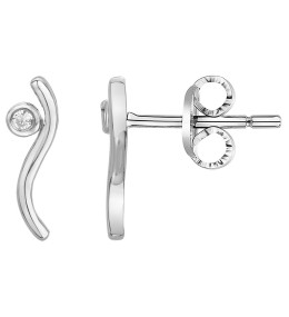 Boucles d'oreilles Argent 925/1000, La Garçonne Diamant, 20400019