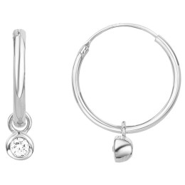 Boucles d'oreilles Argent 925/1000, La Garçonne Diamant, 20400017
