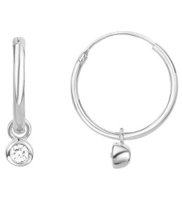 Boucles d'oreilles Argent 925/1000, La Garçonne Diamant, 20400017