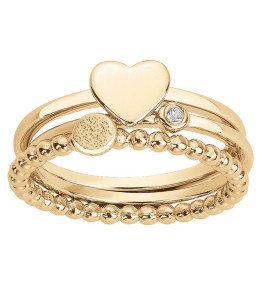 La Bague plaqué or jaune 750/1000, La Garçonne Diamant, 26100037