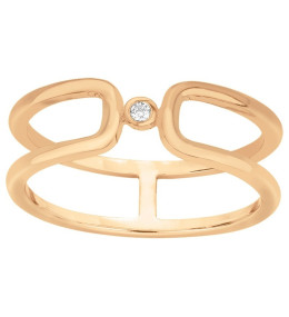 La Bague plaqué or jaune 750/1000, La Garçonne Diamant, 26100029
