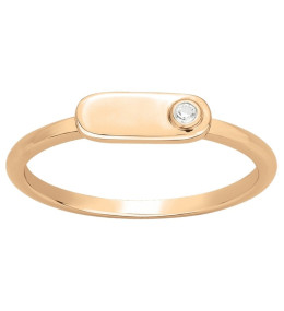 La Bague plaqué or jaune 750/1000, La Garçonne Diamant, 26100018