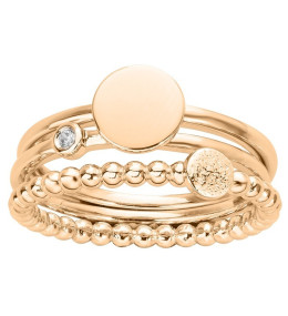 La Bague plaqué or jaune 750/1000, La Garçonne Diamant, 26100016