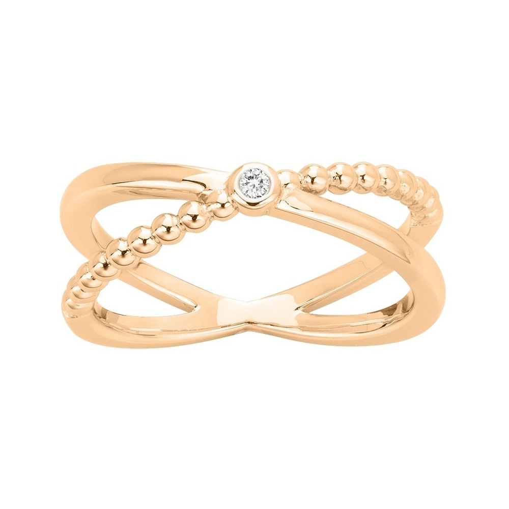 La Bague plaqué or jaune 750/1000, La Garçonne Diamant, 26100014