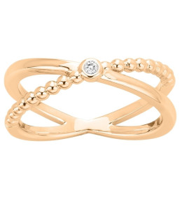 La Bague plaqué or jaune 750/1000, La Garçonne Diamant, 26100014
