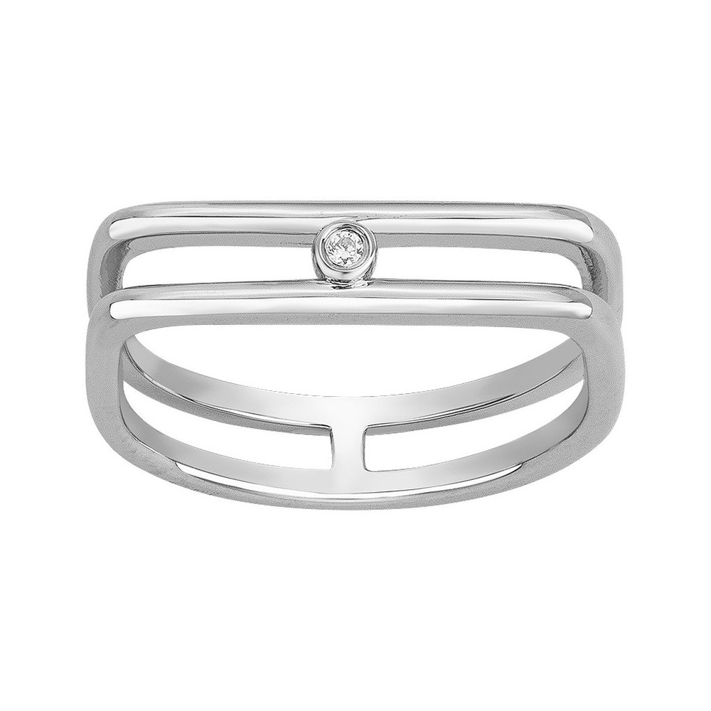 Bague Argent 925/1000, La Garçonne Diamant, 20100033