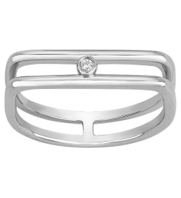 Bague Argent 925/1000, La Garçonne Diamant, 20100033