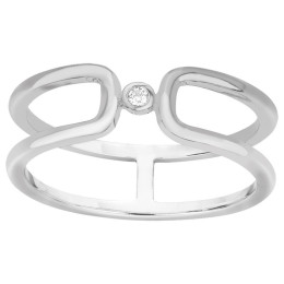 Bague Argent 925/1000, La Garçonne Diamant, 20100027