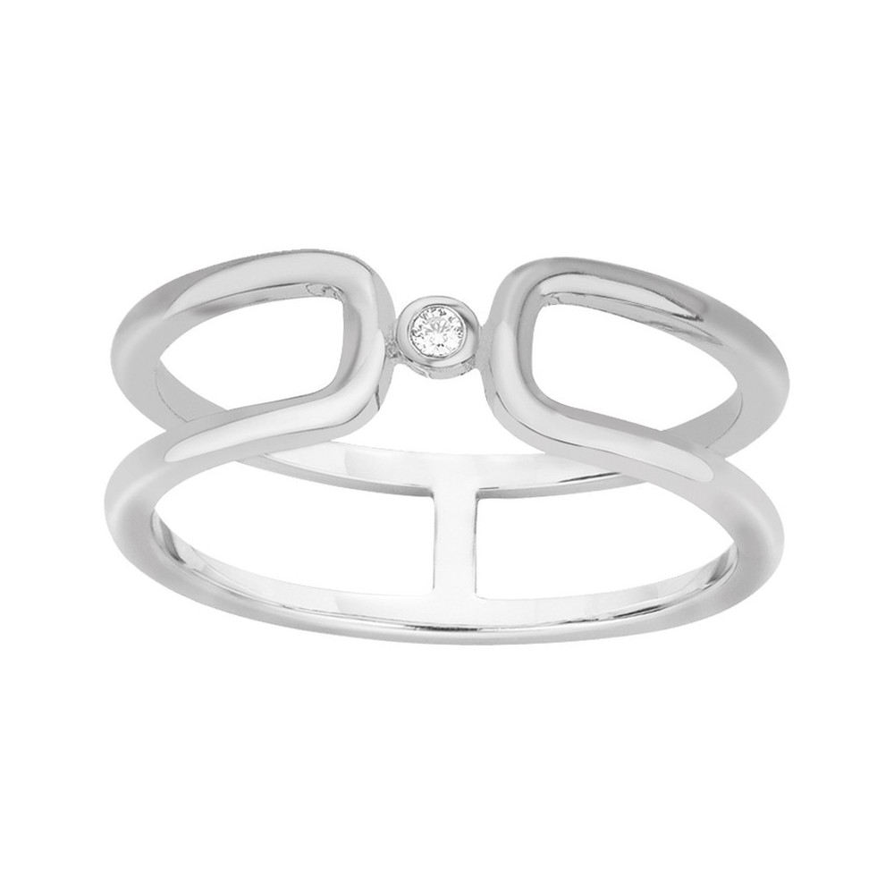 Bague Argent 925/1000, La Garçonne Diamant, 20100027