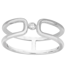 Bague Argent 925/1000, La Garçonne Diamant, 20100027