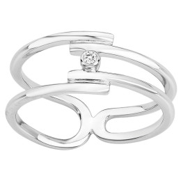 Bague Argent 925/1000, La Garçonne Diamant, 20100019
