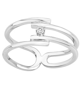 Bague Argent 925/1000, La Garçonne Diamant, 20100019