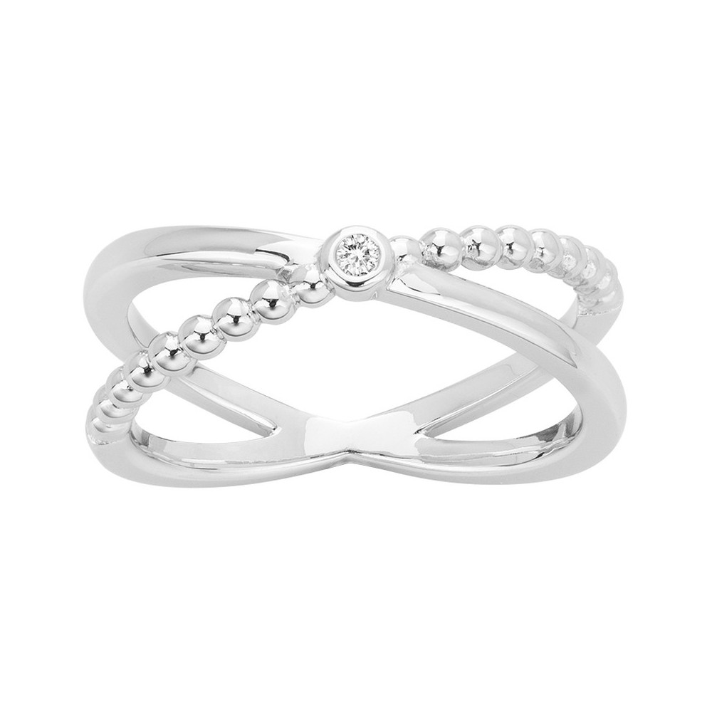 Bague Argent 925/1000, La Garçonne Diamant, 20100012