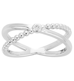 Bague Argent 925/1000, La Garçonne Diamant, 20100012